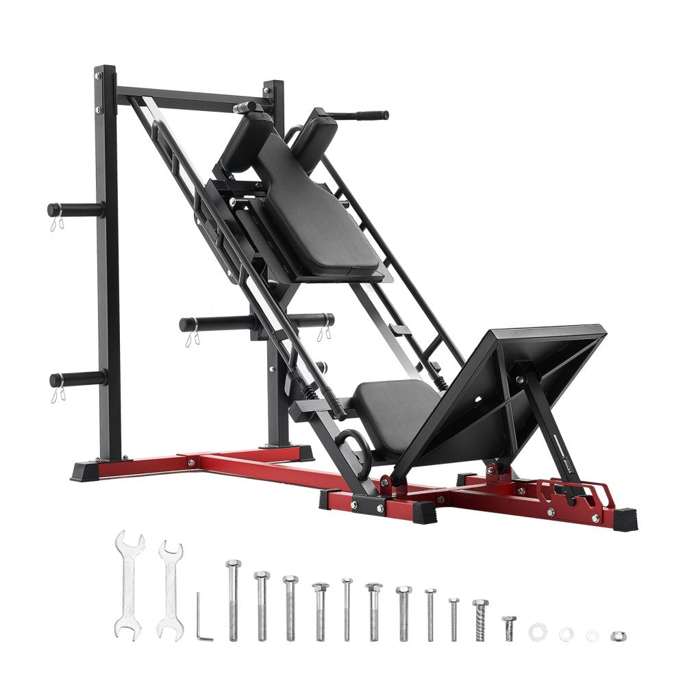HM1904 - Durable 2000lbs Hack Squat & Leg Press Machine with Adjustable Backrest
