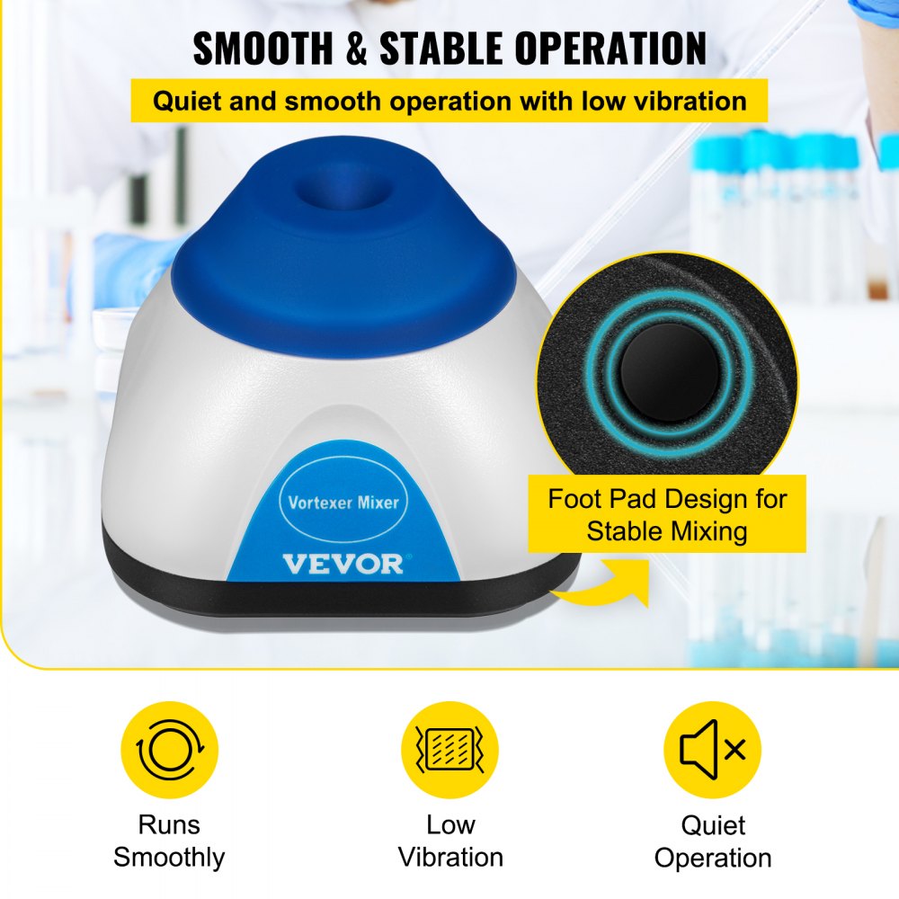 KW-5600-1L - 6000RPM Mini Vortex Mixer for Test Tubes and Liquids