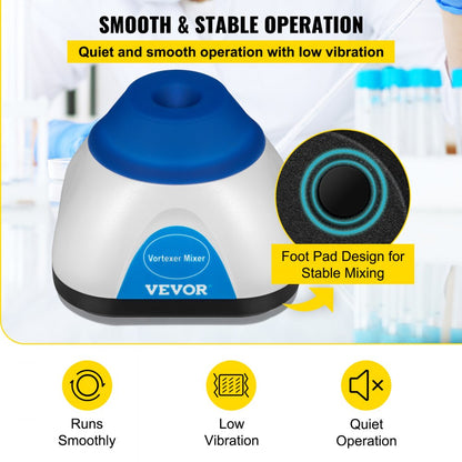KW-5600-1L - 6000RPM Mini Vortex Mixer for Test Tubes and Liquids