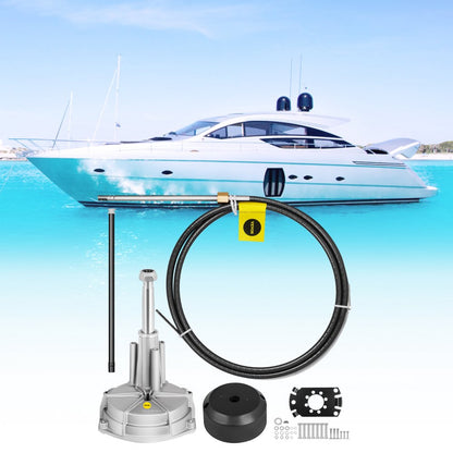 010496171778 - VEVOR 12ft Rotary Boat Steering Kit for Easy Navigation