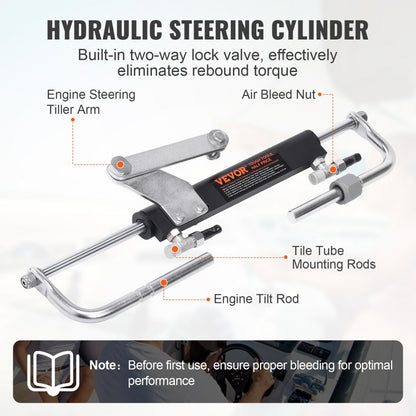 HSX-90HP - Effortless Hydraulic Steering Kit for Single-Engine Boats