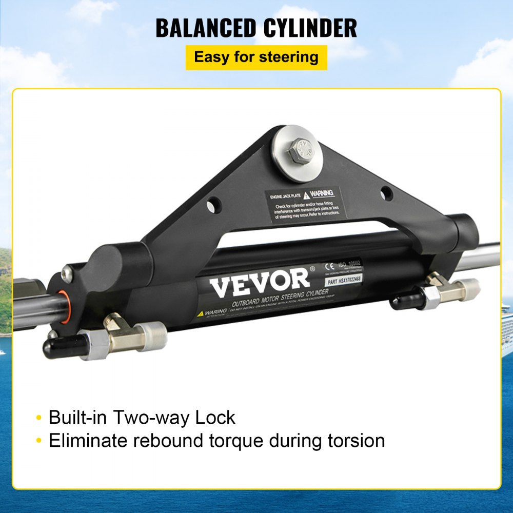 010204407660 - Durable Aluminum Hydraulic Steering Cylinder for 150HP Outboards