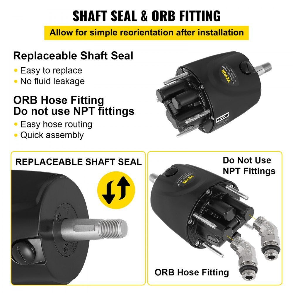 HH5271-3 - VEVOR Aluminum Hydraulic Steering Helm for Easy Installation