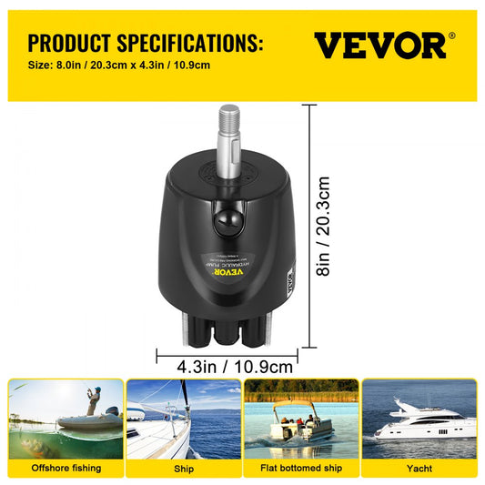 HH5271-3 - VEVOR Aluminum Hydraulic Steering Helm for Easy Installation
