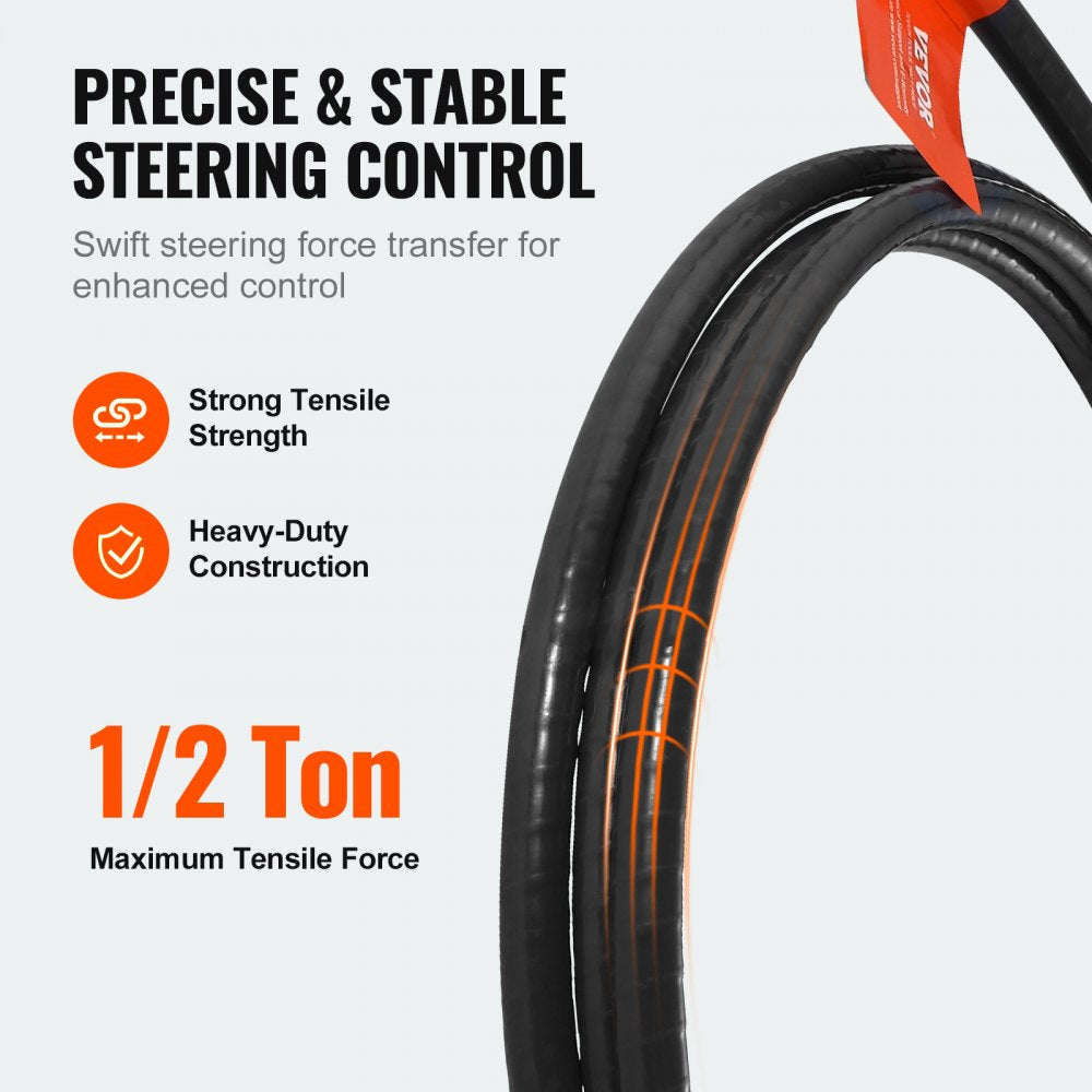 HLX-FXX-17ft - 17ft High-Tensile Steering Cable for Outboard Boats