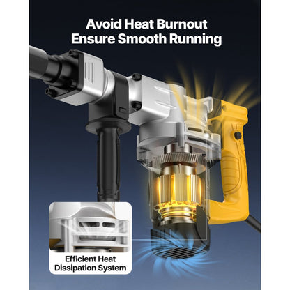 JH-0840 - 1400W Jack Hammer with Chisels & 360° Handle