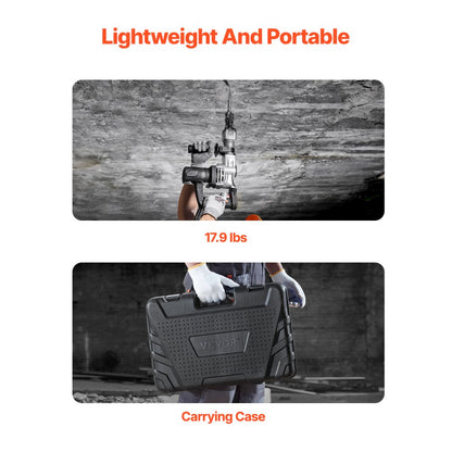 JH-0840 - 1400W VEVOR Demolition Jack Hammer with 2900 BPM Impact