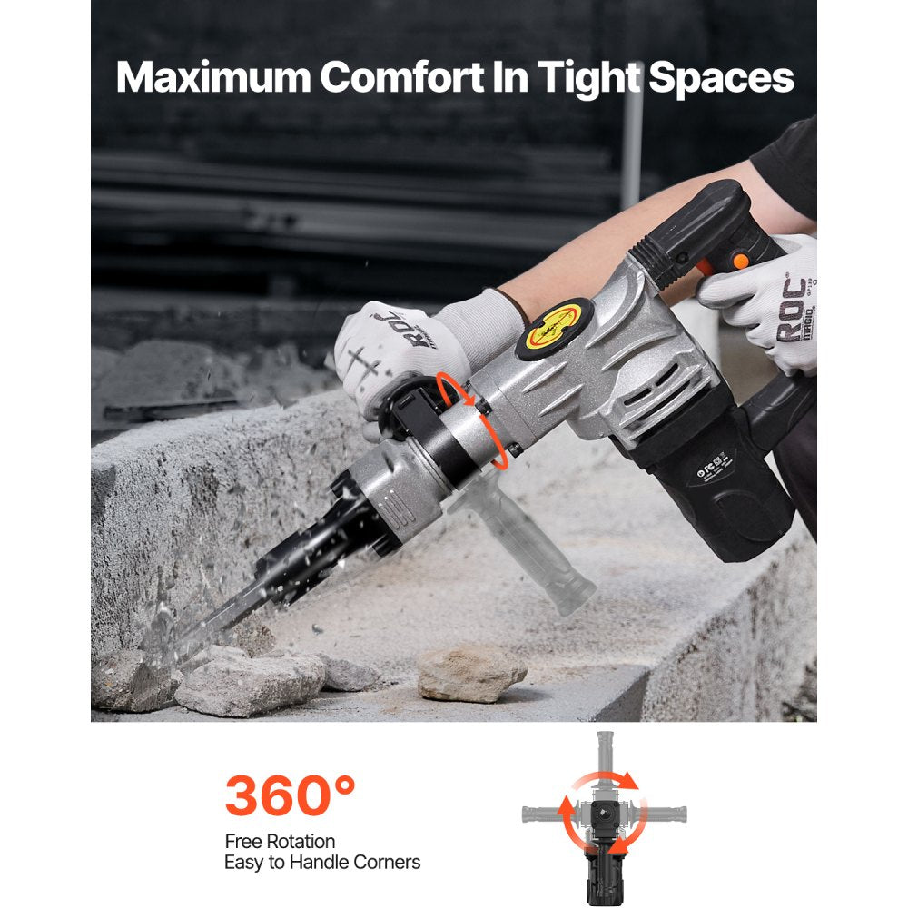 JH-0840 - 1400W VEVOR Demolition Jack Hammer with 2900 BPM Impact