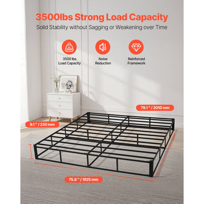 PB09-K - Sturdy 79.1" Box Spring with 3500 lbs Capacity and Non-Slip Design