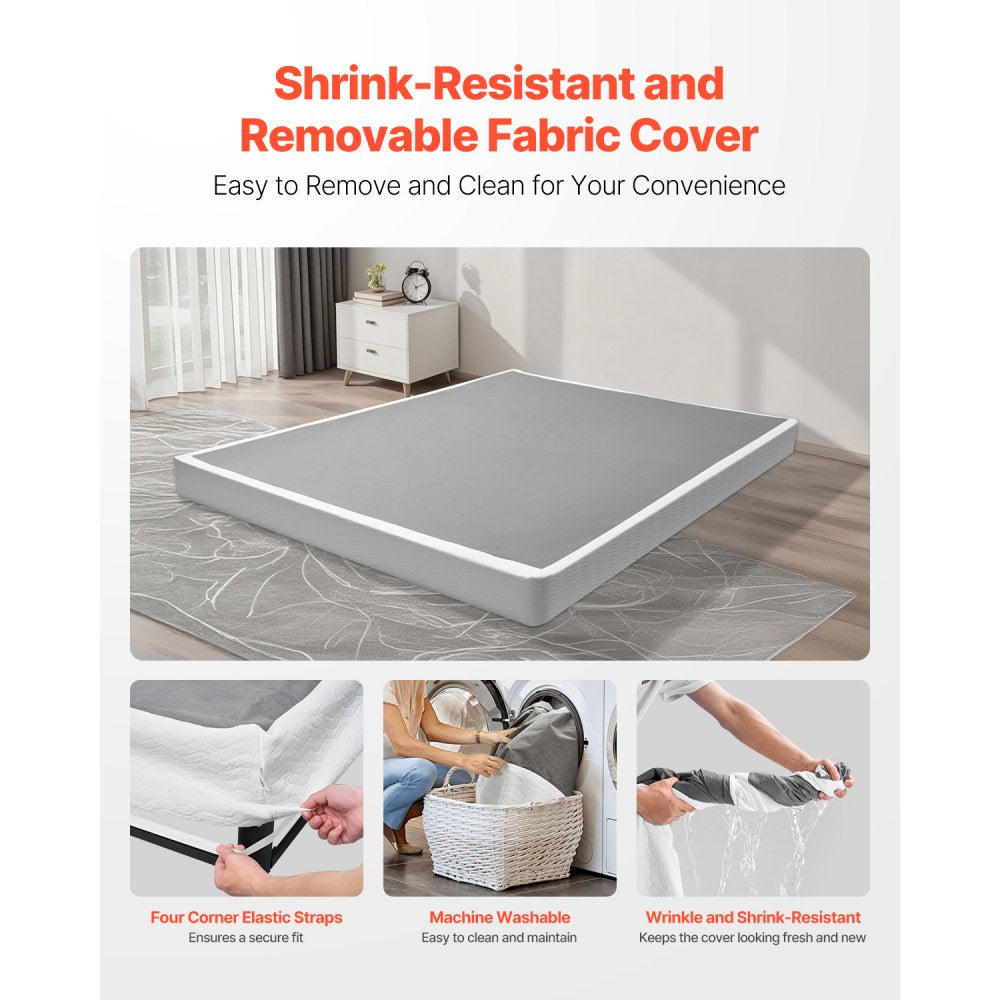 PB04-Q - Queen Box Spring Frame - 79.1" Metal Design, Supports 3500 lbs