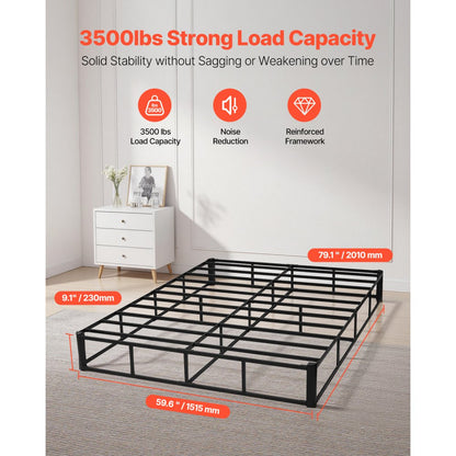 PB09-Q - Durable Steel Box Spring, 79.1L x 59.6W, Supports 3500 lbs