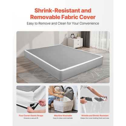 PB09-Q - Durable Steel Box Spring, 79.1L x 59.6W, Supports 3500 lbs