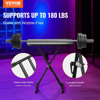 DJ-3 - Adjustable VEVOR DJ Table, 32.28" x 19.49" Mesh Surface