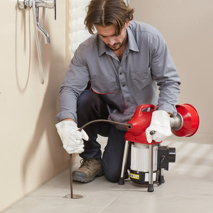 010625931545 - 120FT Drain Cleaner Machine with 370W Power & Interchangeable Cutters