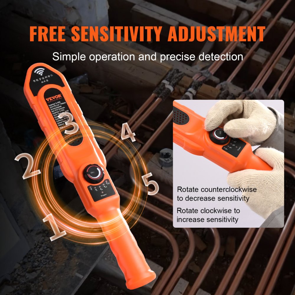 010326506345 - IP67 Pipe Blockage Detector for Non-Metal Pipes, 40cm Depth