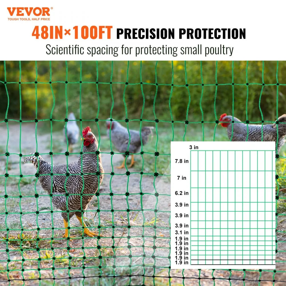 SP1201407D35 - 48" H VEVOR Electric Fence Netting Kit for Animals