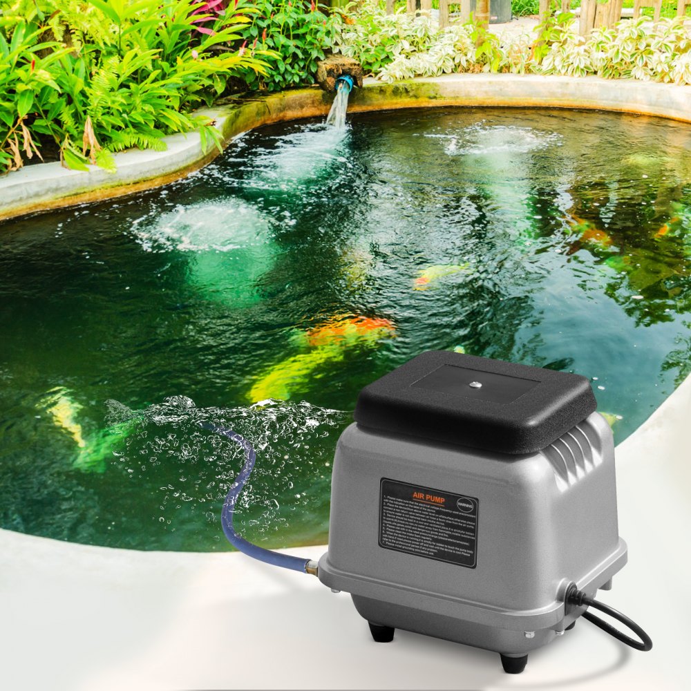 HJB-100 - Durable 90L/Min Air Pump for 10 FT Deep Ponds
