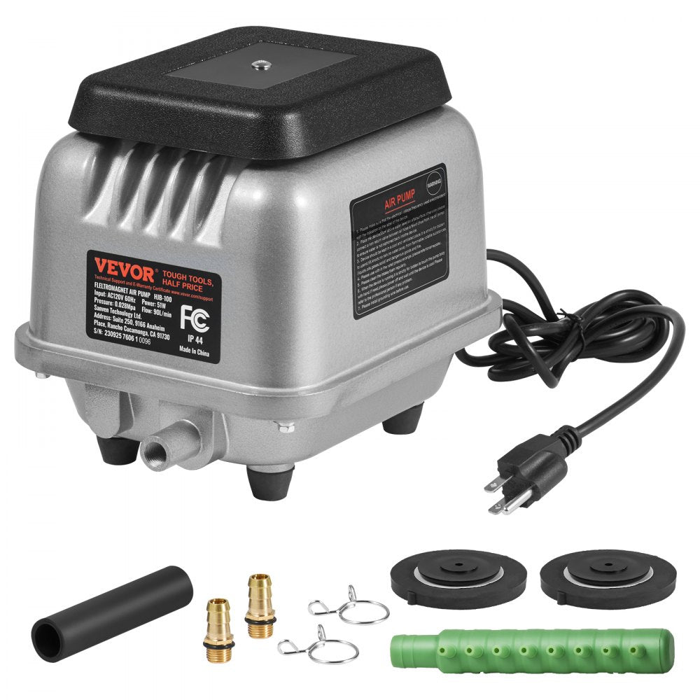 HJB-100 - Durable 90L/Min Air Pump for 10 FT Deep Ponds