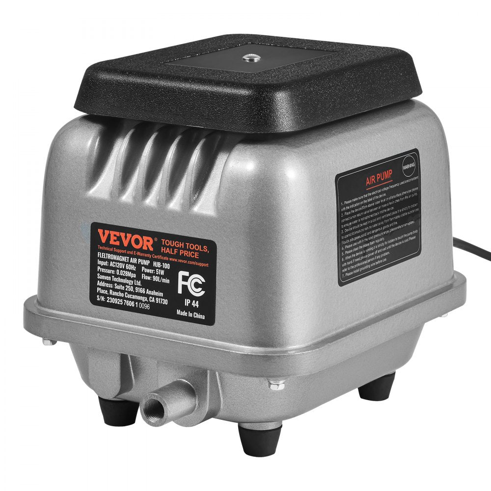 HJB-100 - Durable 90L/Min Air Pump for 10 FT Deep Ponds