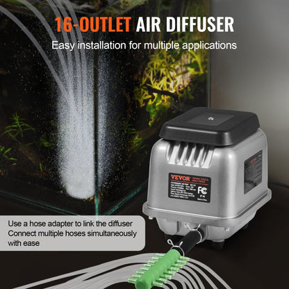 HJB-120 - 109L/Min VEVOR Linear Air Pump for Ponds & Septic Systems