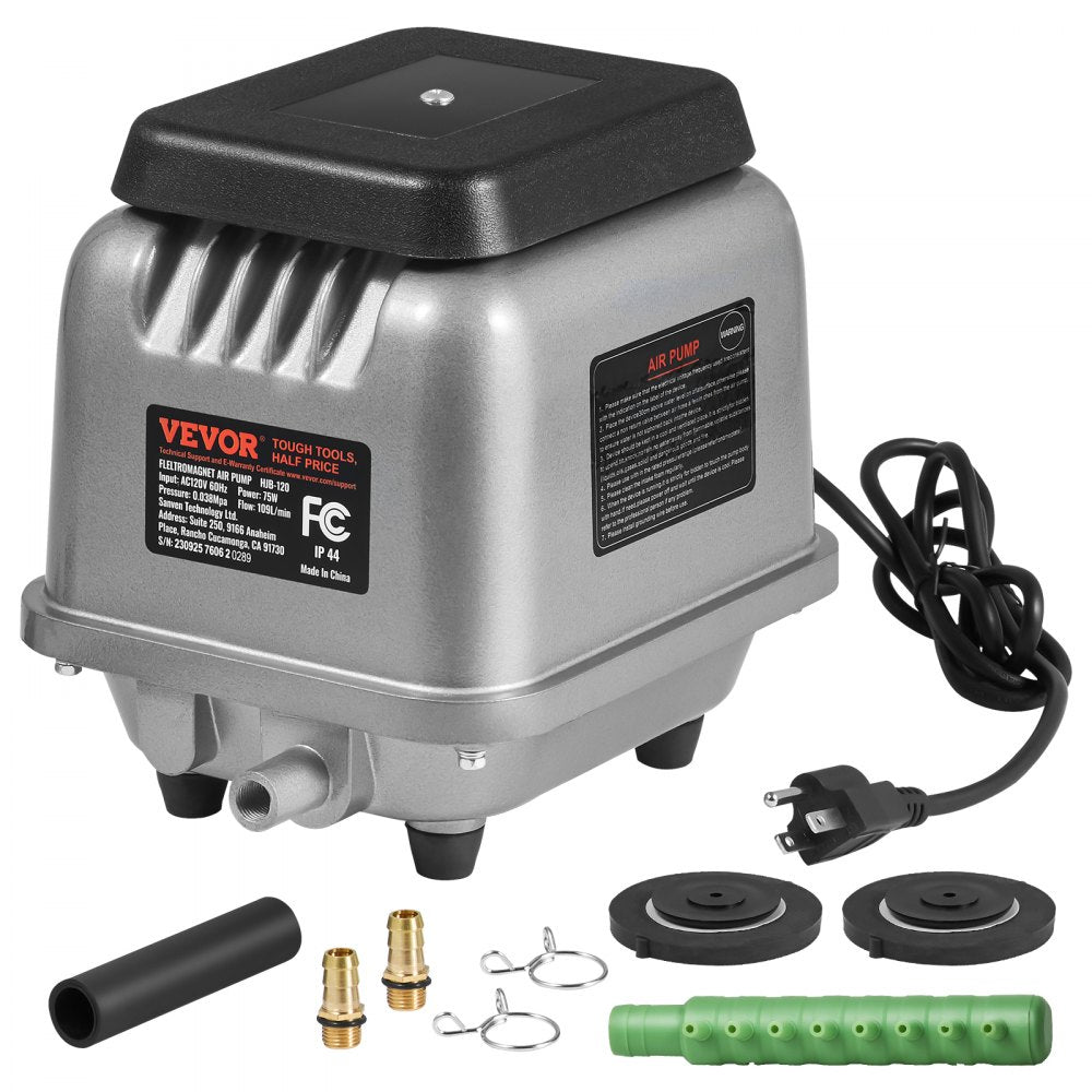 HJB-120 - 109L/Min VEVOR Linear Air Pump for Ponds & Septic Systems