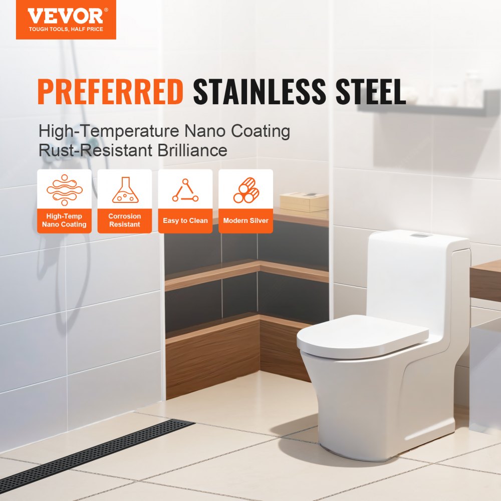 ZA3-24-G03-MB - 24-Inch Brushed Stainless Steel Shower Drain with Square Grate