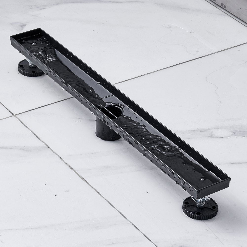 ZA3-24-G03-MB - 24-Inch Brushed Stainless Steel Shower Drain with Square Grate