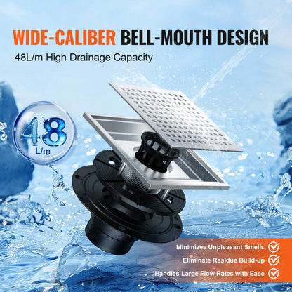 COU-6-S04-BR - 16-Inch Stylish Linear Shower Drain with Removable Grate