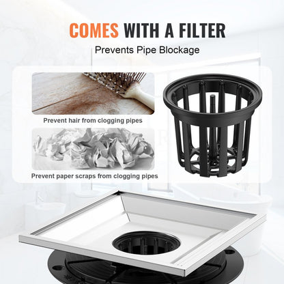 COU-6-S04-BR - 16-Inch Stylish Linear Shower Drain with Removable Grate