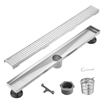 ZA3-24-G03-BR - 24 Inch VEVOR Linear Shower Drain for Rapid Water Flow