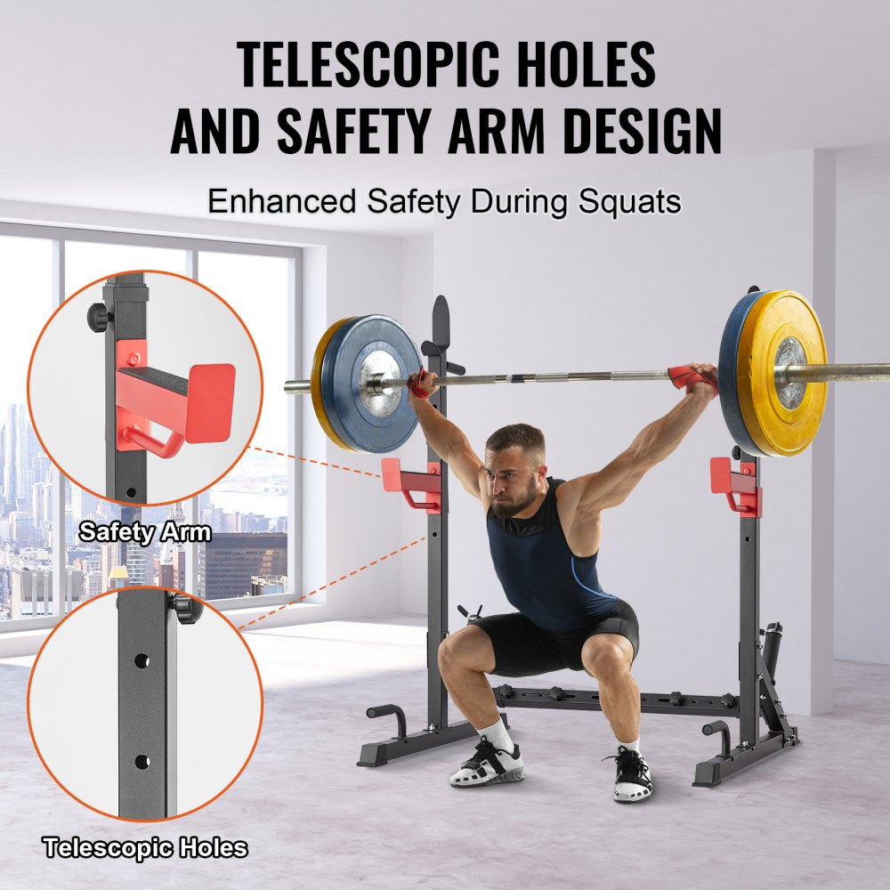 KLY-002 - Adjustable Power Rack for Squats & Bench Press - Max 600 lbs