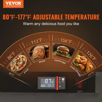 FWHB-251524 - 4-Tier Food Warmer Cabinet, Adjustable 80℉-177℉ Temperature Range