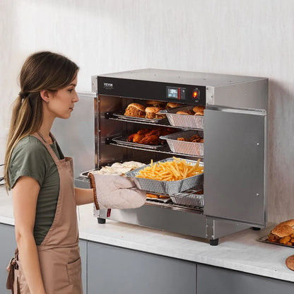 FWHB-251524 - 4-Tier Food Warmer Cabinet, Adjustable 80℉-177℉ Temperature Range