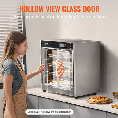 FWHB-251524-KS - 4-Tier Food Warmer Cabinet, Adjustable Shelves & Water Tray