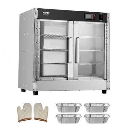 FWHB-251524-KS - 4-Tier Food Warmer Cabinet, Adjustable Shelves & Water Tray