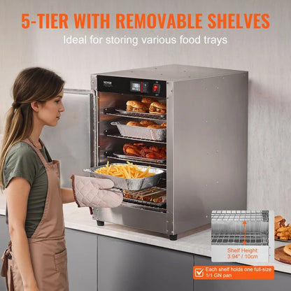 FWHB-191929 - 5-Tier Food Warmer Cabinet with Adjustable Shelves, 80℉-177℉