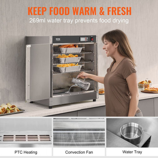 FWHB-400*600-5 - 5-Tier Concession Food Warmer with Adjustable Shelves