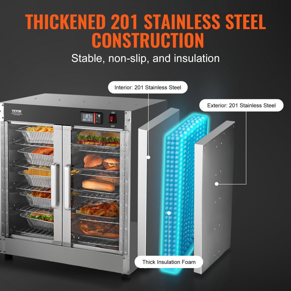 FWHB-400*600-5 - 5-Tier Concession Food Warmer with Adjustable Shelves