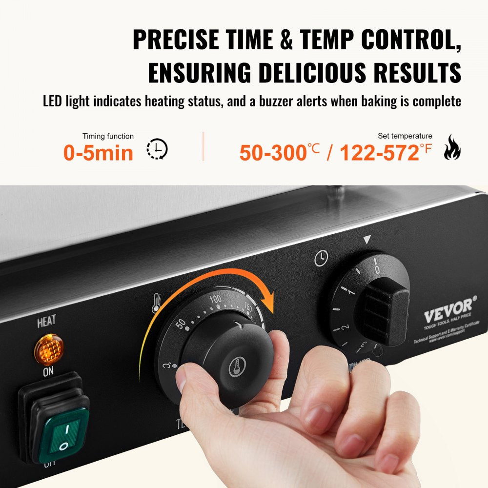 HT-9A - Commercial 9-Hole Electric Donut Maker with Non-Stick Surface