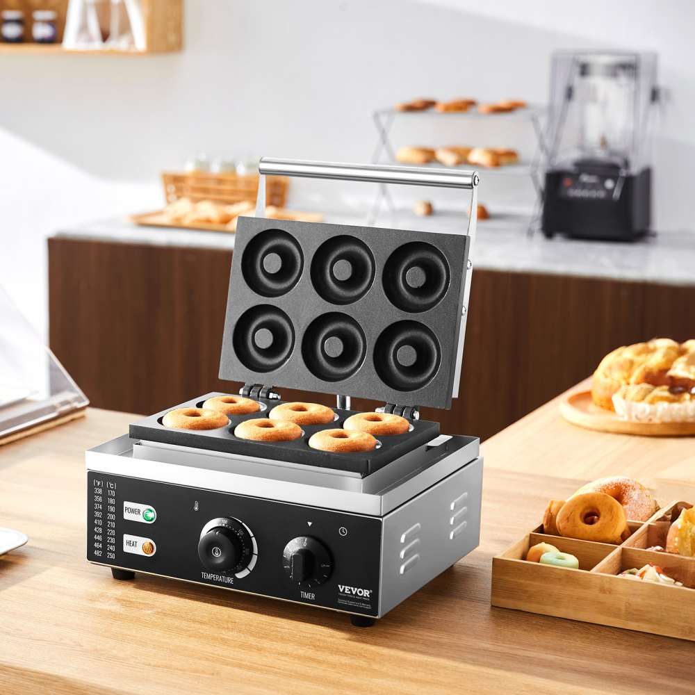 HT-6A - Commercial Electric Donut Maker, 6 Capacity, 1550W Power