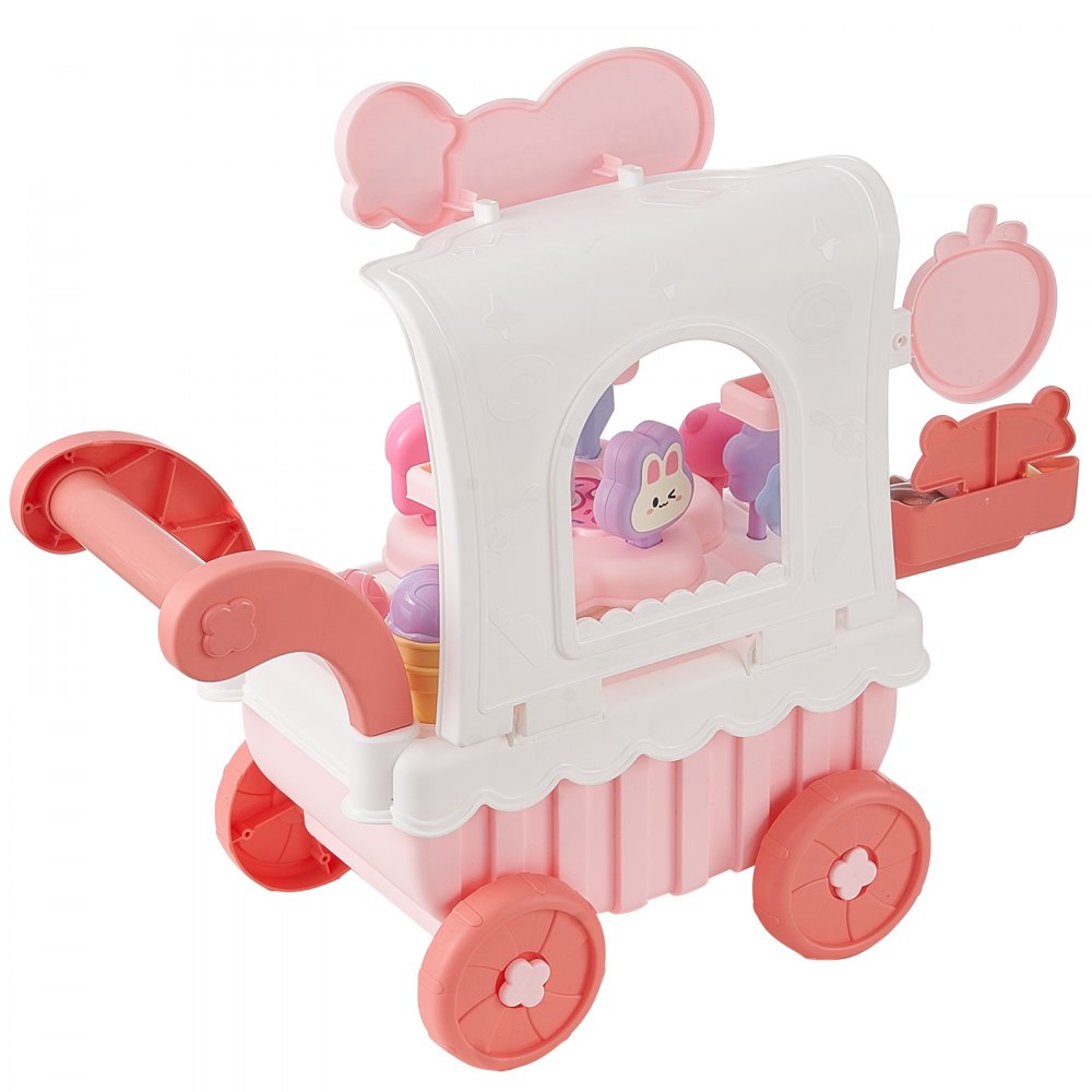 H376A - Kids Ice Cream Cart Toy with Lights, Music & Treat Accessories