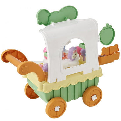 H376A - Portable Kids Ice Cream Cart with 27 Fun Accessories