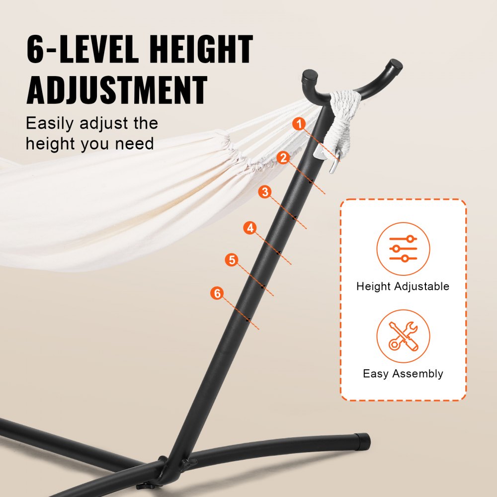 HR-10HS-01 - VEVOR 10-13 ft Steel Hammock Stand, 450 lbs Capacity