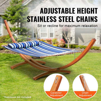 HR-WHS-01 - Adjustable Wooden Hammock Stand for 9-13ft Hammocks, 475lbs Capacity