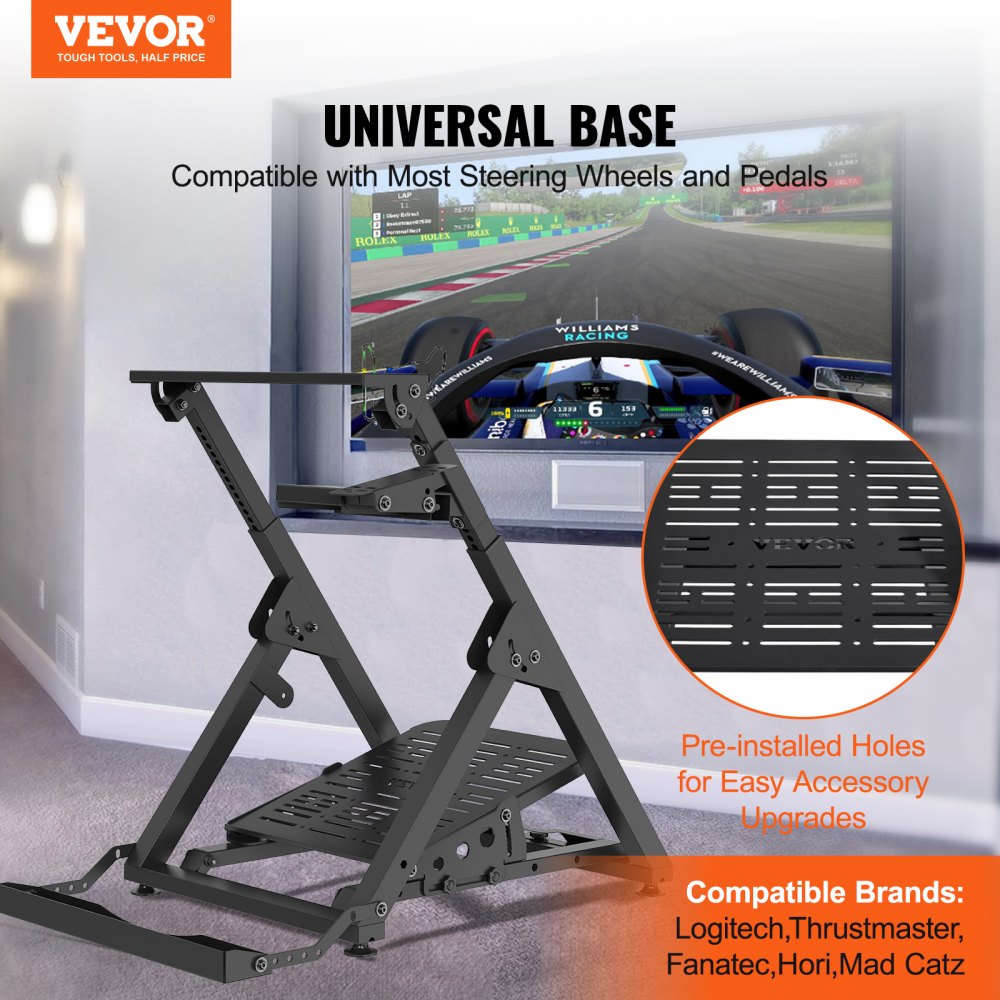 WSP-02 - Adjustable VEVOR Racing Wheel Stand with Carbon Steel Frame