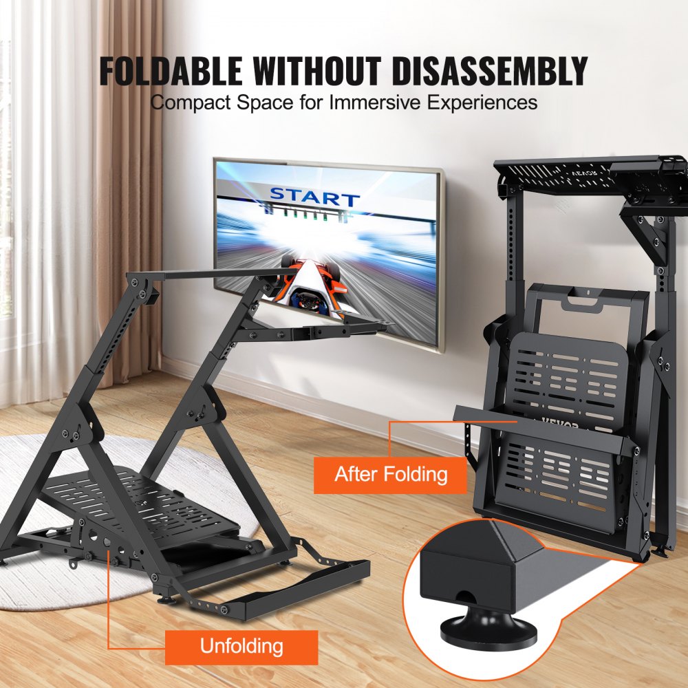 WSP-02 - Adjustable VEVOR Racing Wheel Stand with Carbon Steel Frame