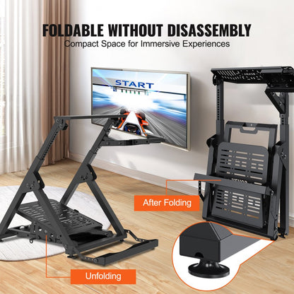 WSP-02 - Adjustable VEVOR Racing Wheel Stand with Carbon Steel Frame