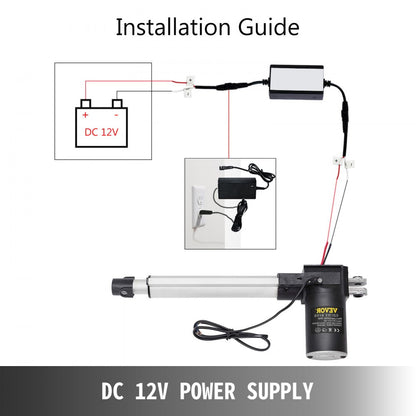 010577098364 - 6000N 12V Heavy-Duty Linear Actuator with Limit Switches