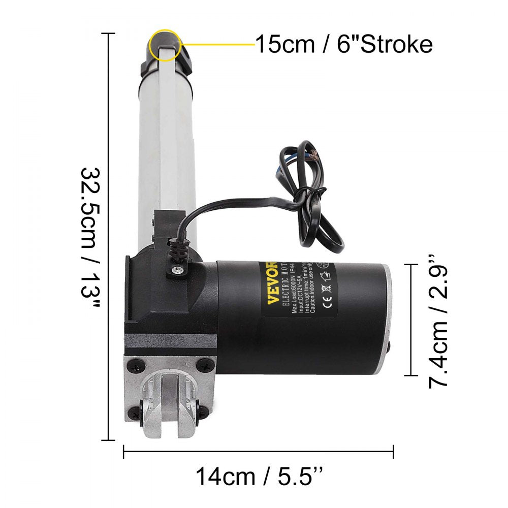 010577098364 - 6000N 12V Heavy-Duty Linear Actuator with Limit Switches
