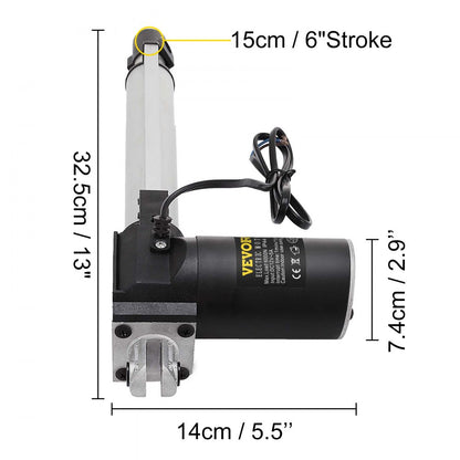 010577098364 - 6000N 12V Heavy-Duty Linear Actuator with Limit Switches